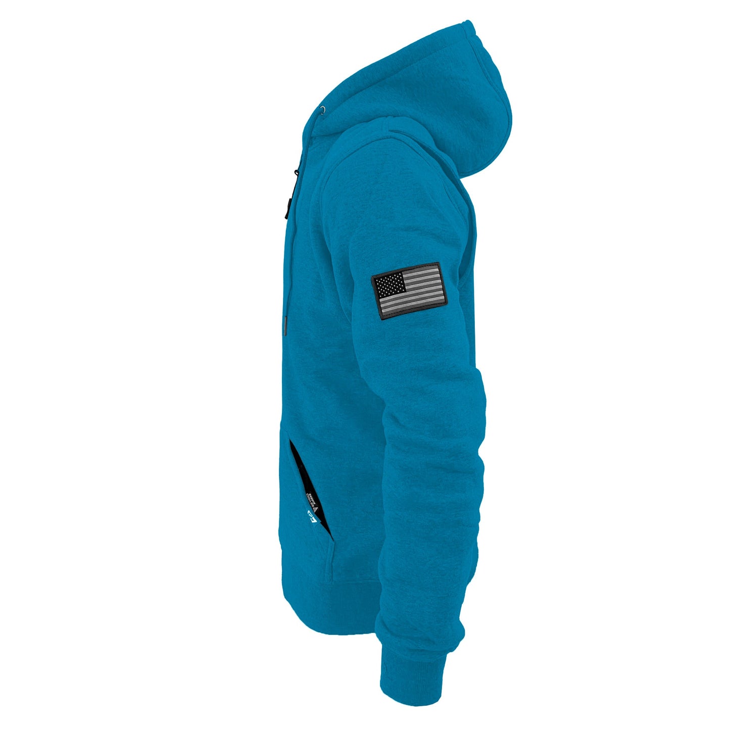 Protective Fleece Unisex Hoodie - Aqua Blue