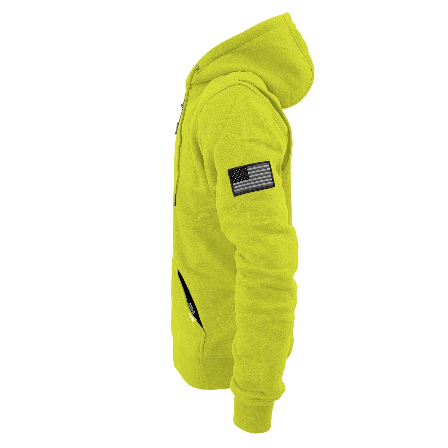 Protective Fleece Unisex Hoodie - Lime Yellow