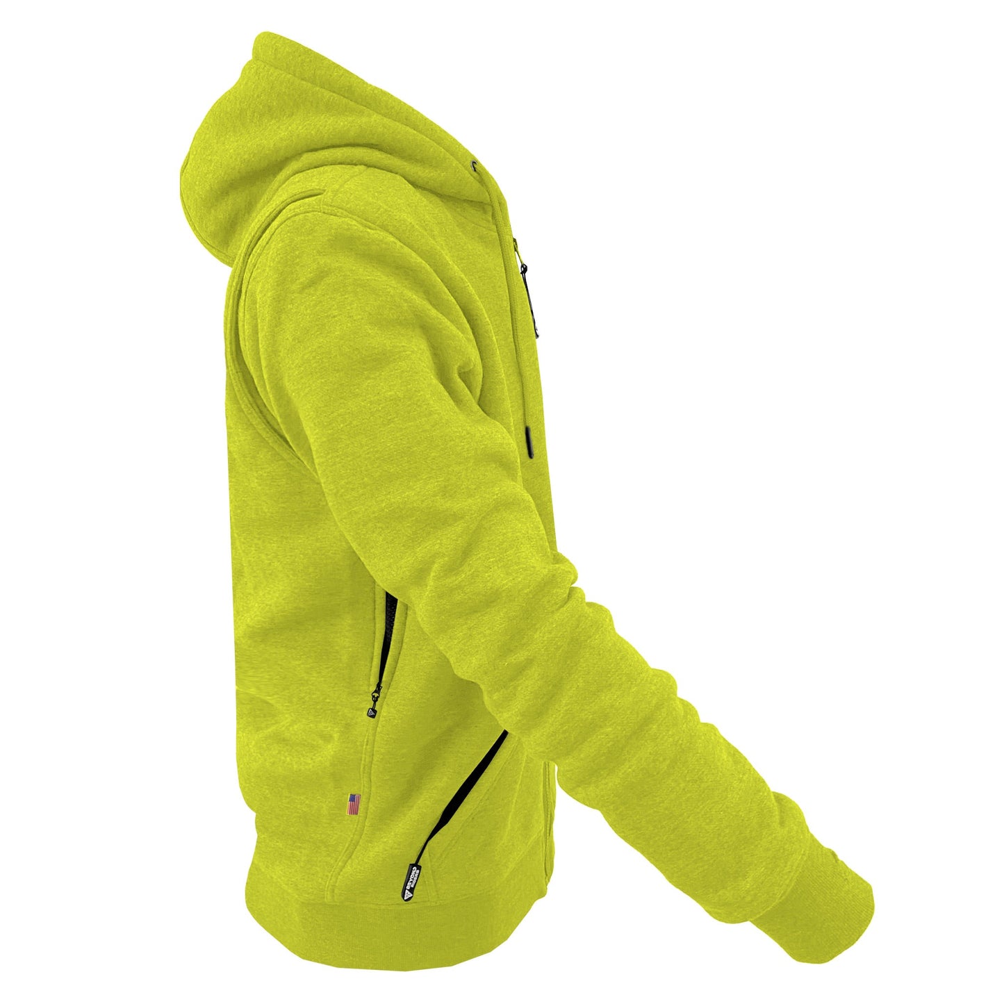 Protective Fleece Unisex Hoodie - Lime Yellow