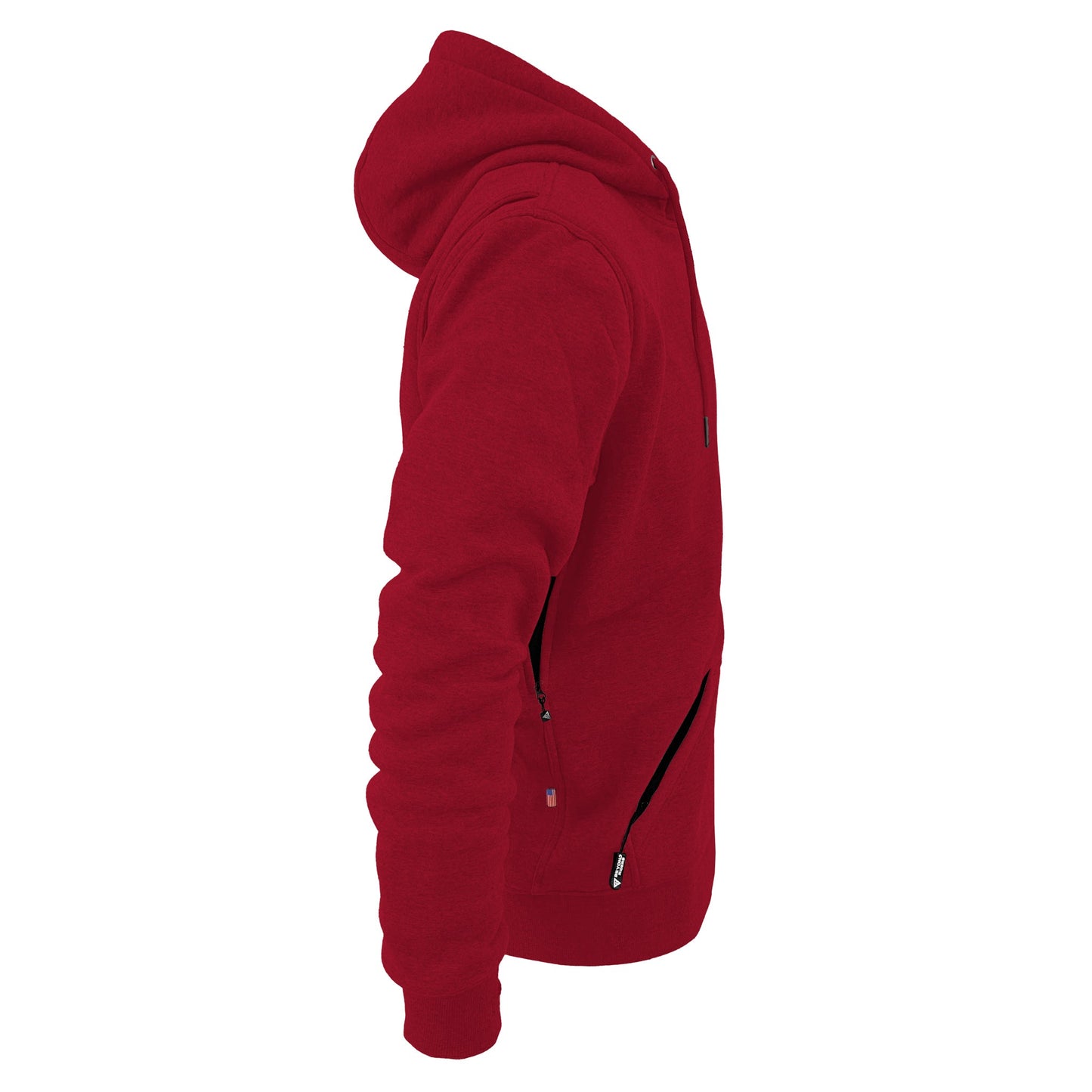 Protective Fleece Unisex Hoodie - Red Maroon