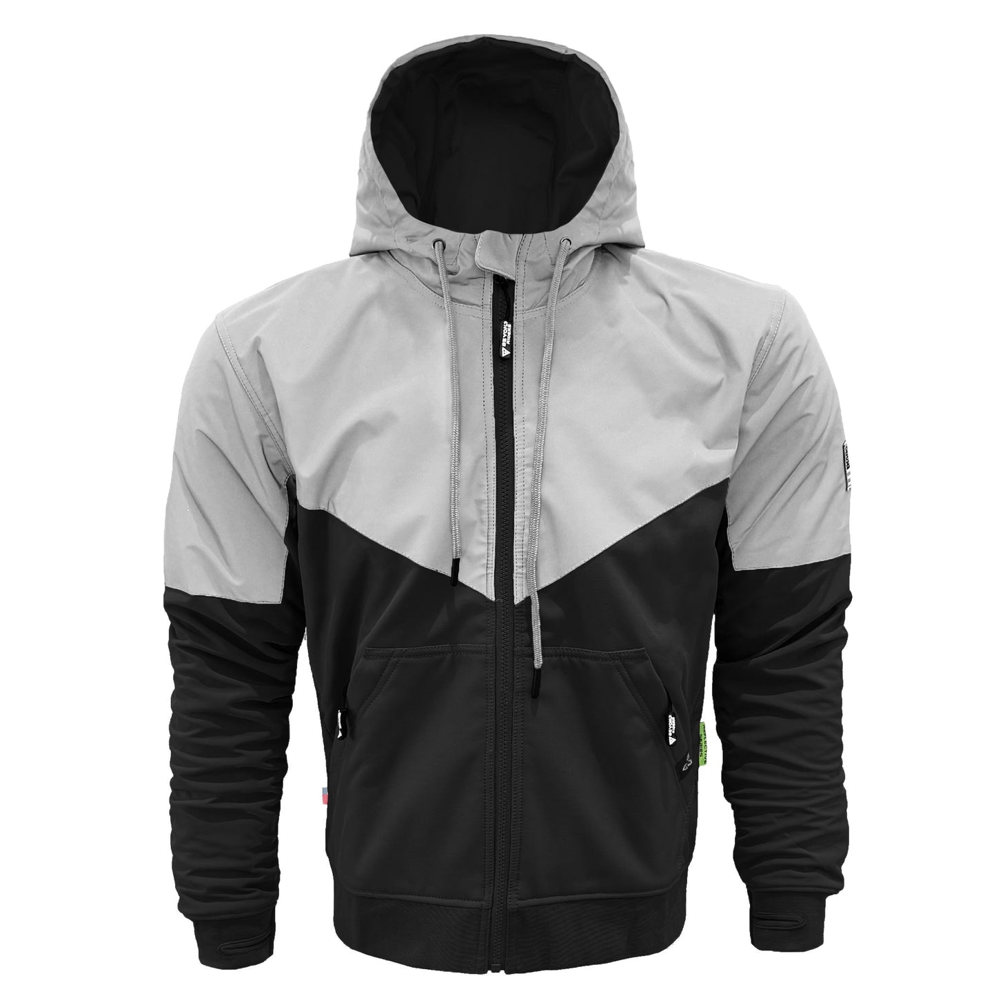 SoftShell Reflective "Alloy Eclipse" Hoodie - Black and Silver
