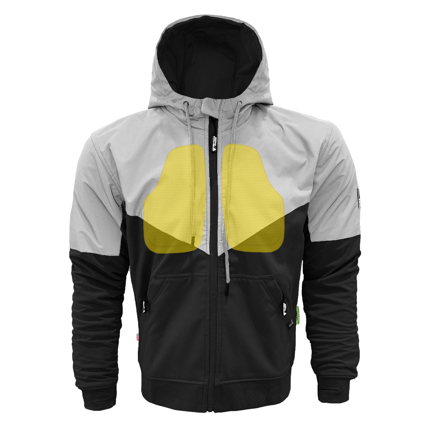 SoftShell Reflective "Alloy Eclipse" Hoodie - Black and Silver