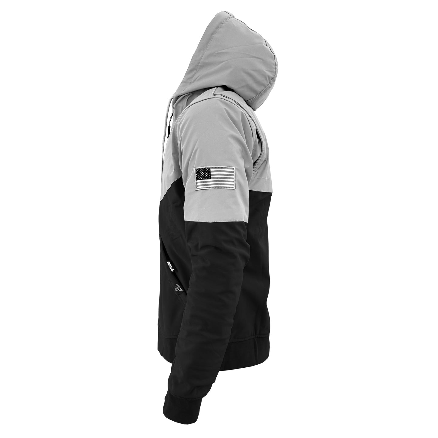 SoftShell Reflective "Alloy Eclipse" Hoodie - Black and Silver