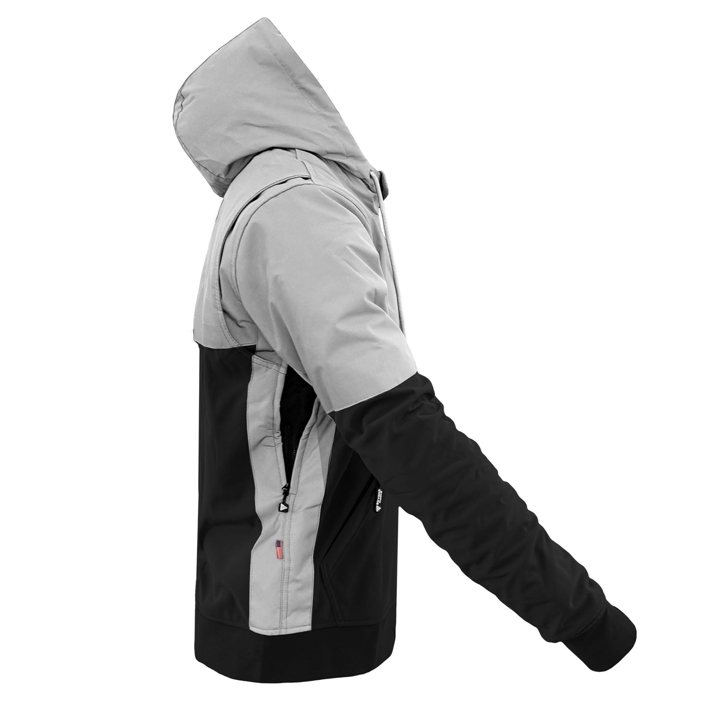SoftShell Reflective "Alloy Eclipse" Hoodie - Black and Silver