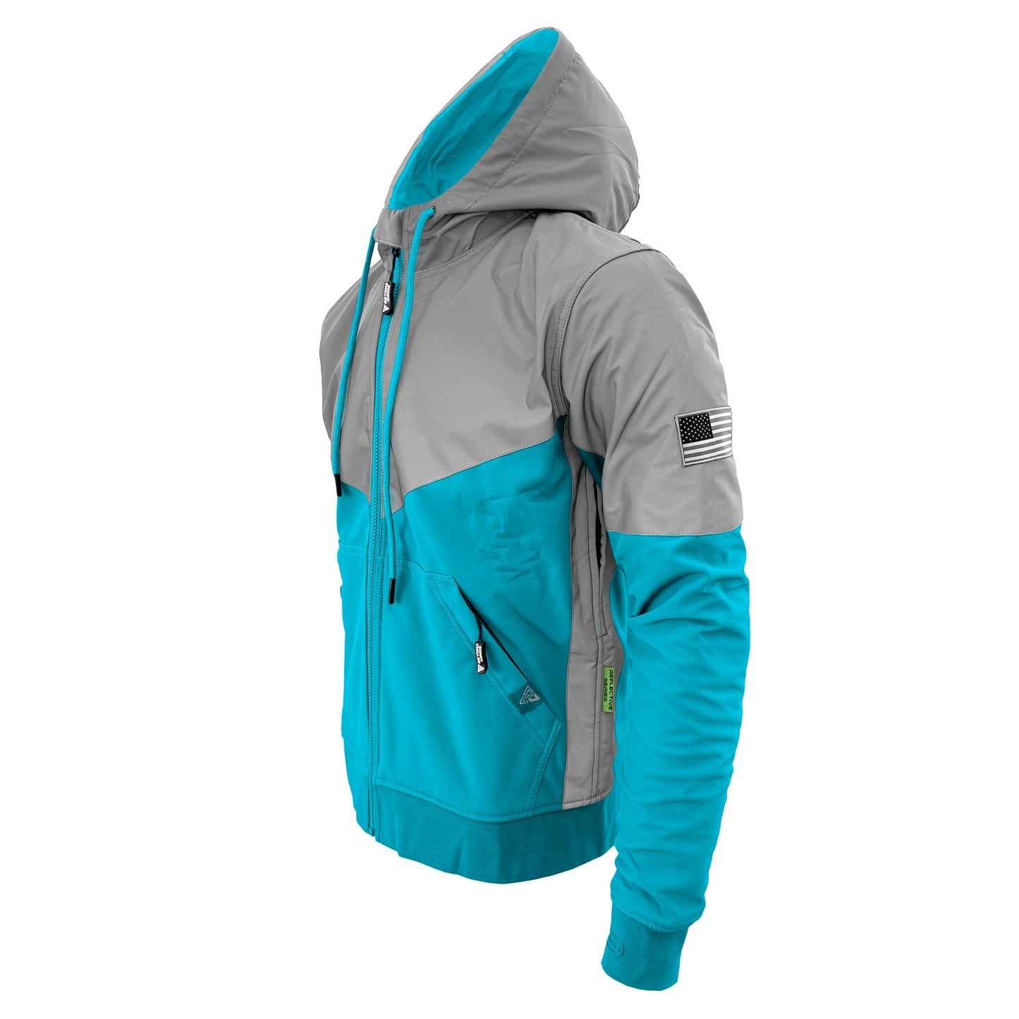 SoftShell Reflective Arctic Blue Eclipse Hoodie