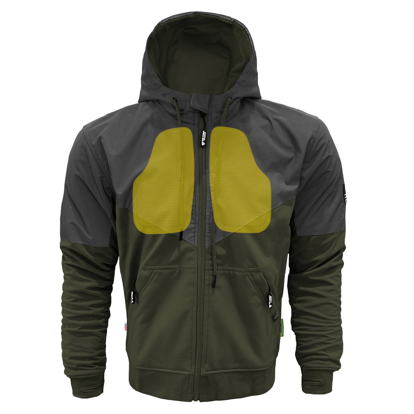 SoftShell Reflective Army Green Nebula Hoodie