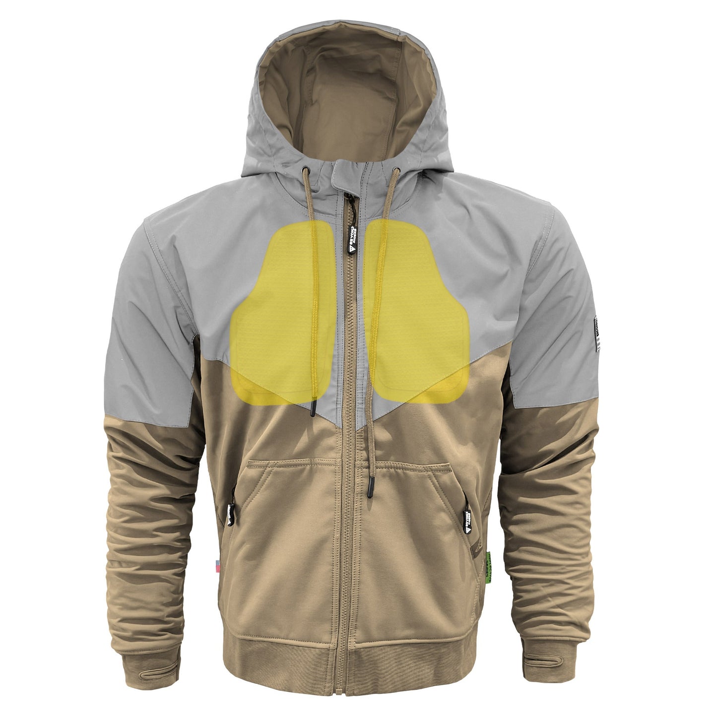 SoftShell Reflective Khaki Eclipse Hoodie