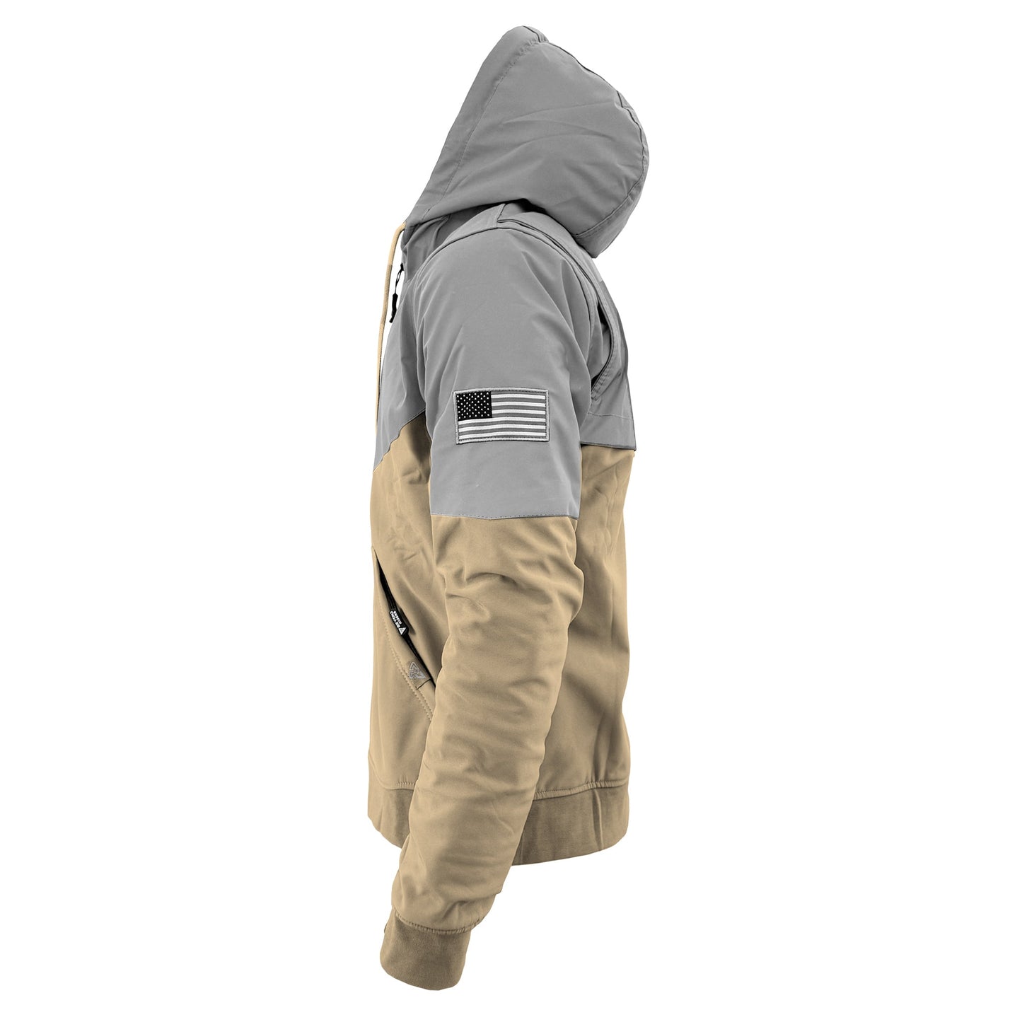 SoftShell Reflective Khaki Eclipse Hoodie