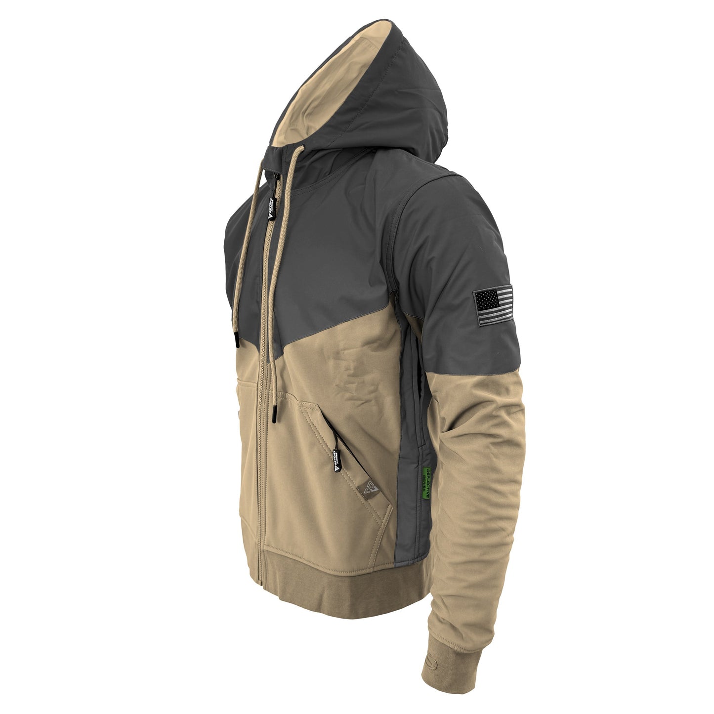 SoftShell Reflective Khaki Nebula Hoodie