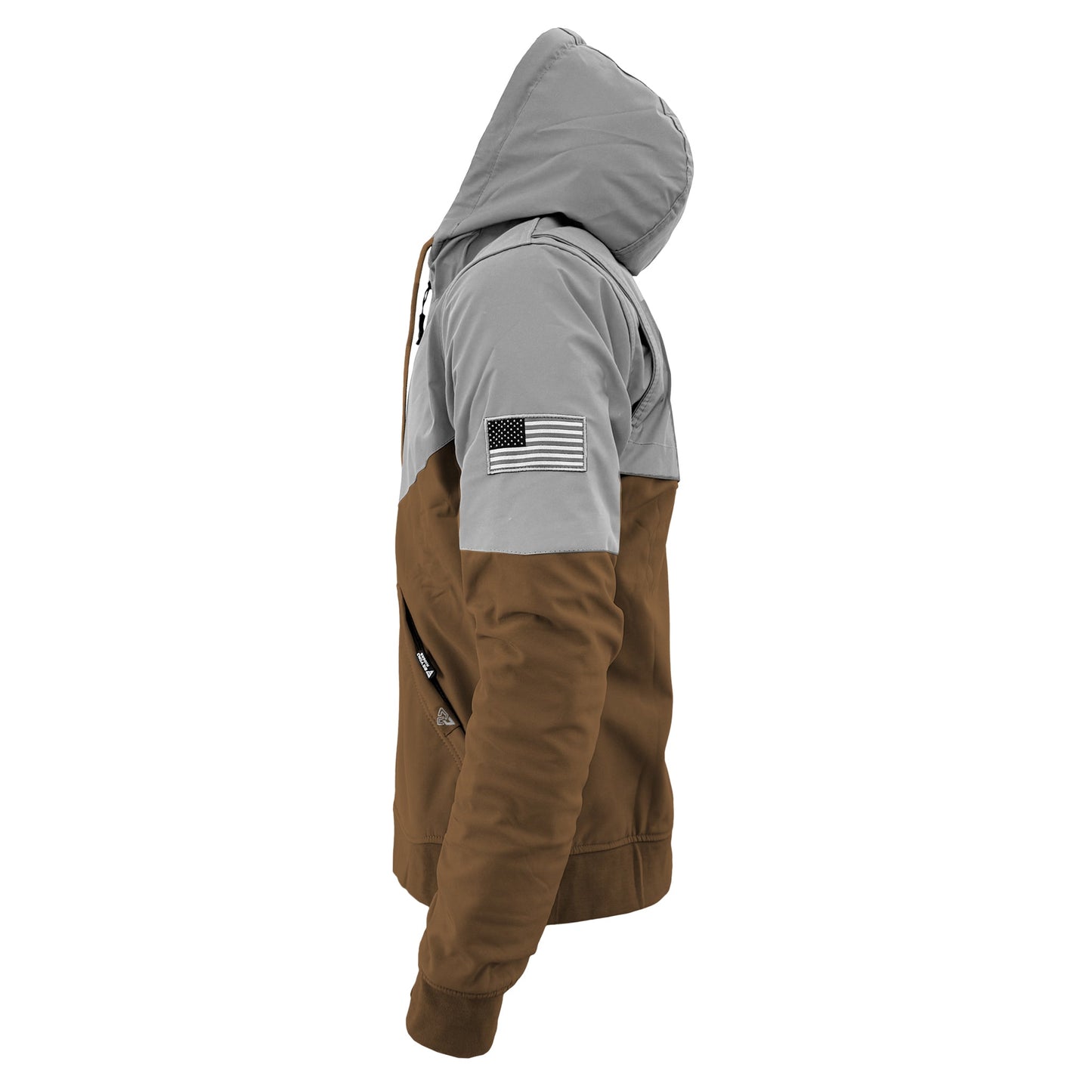 SoftShell Reflective Light Brown Eclipse Hoodie