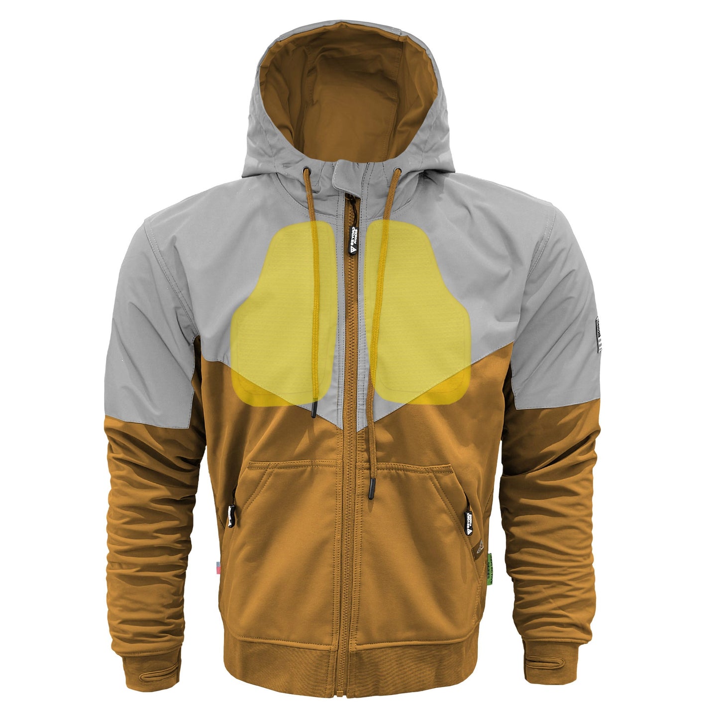 SoftShell Reflective Mustard Eclipse Hoodie