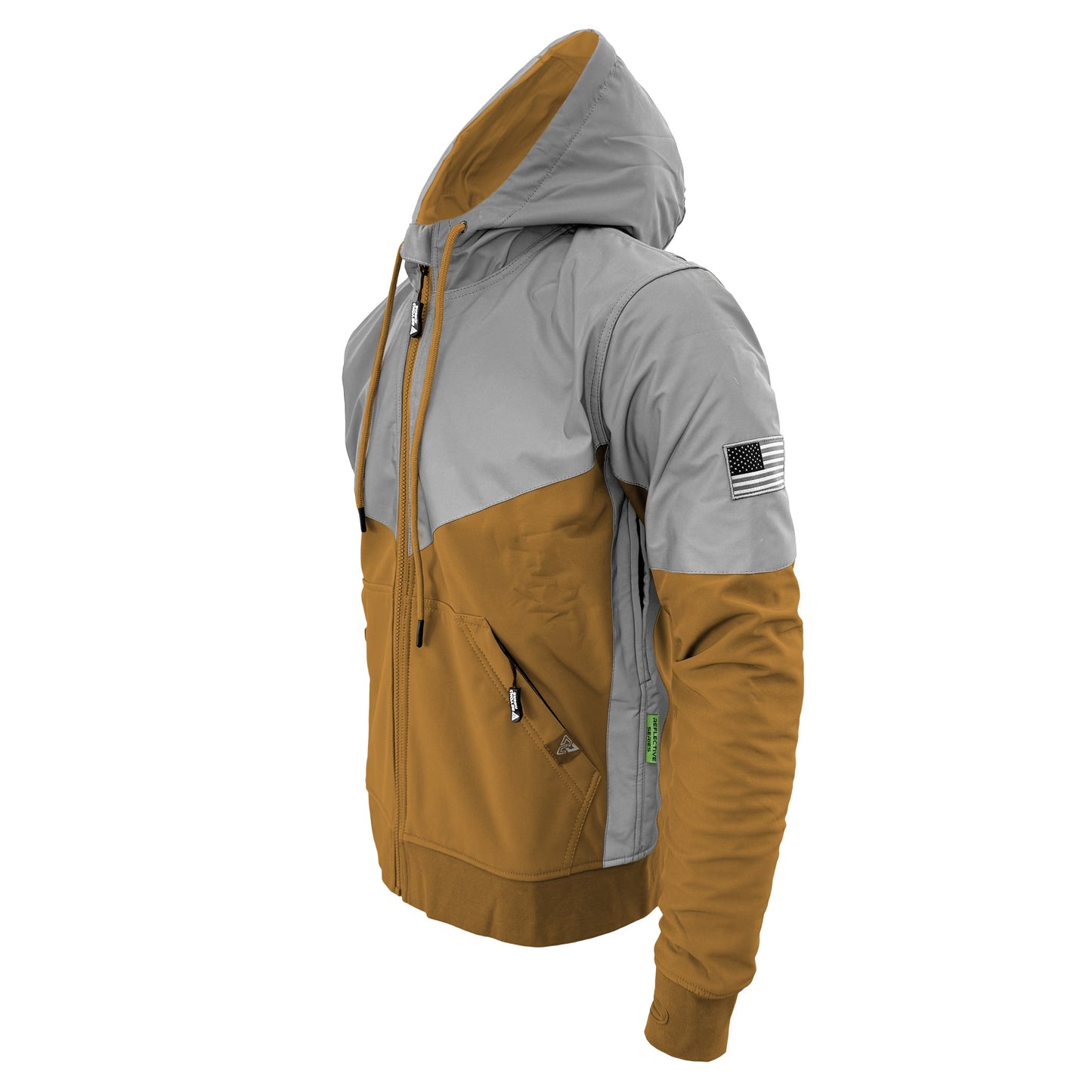 SoftShell Reflective Mustard Eclipse Hoodie