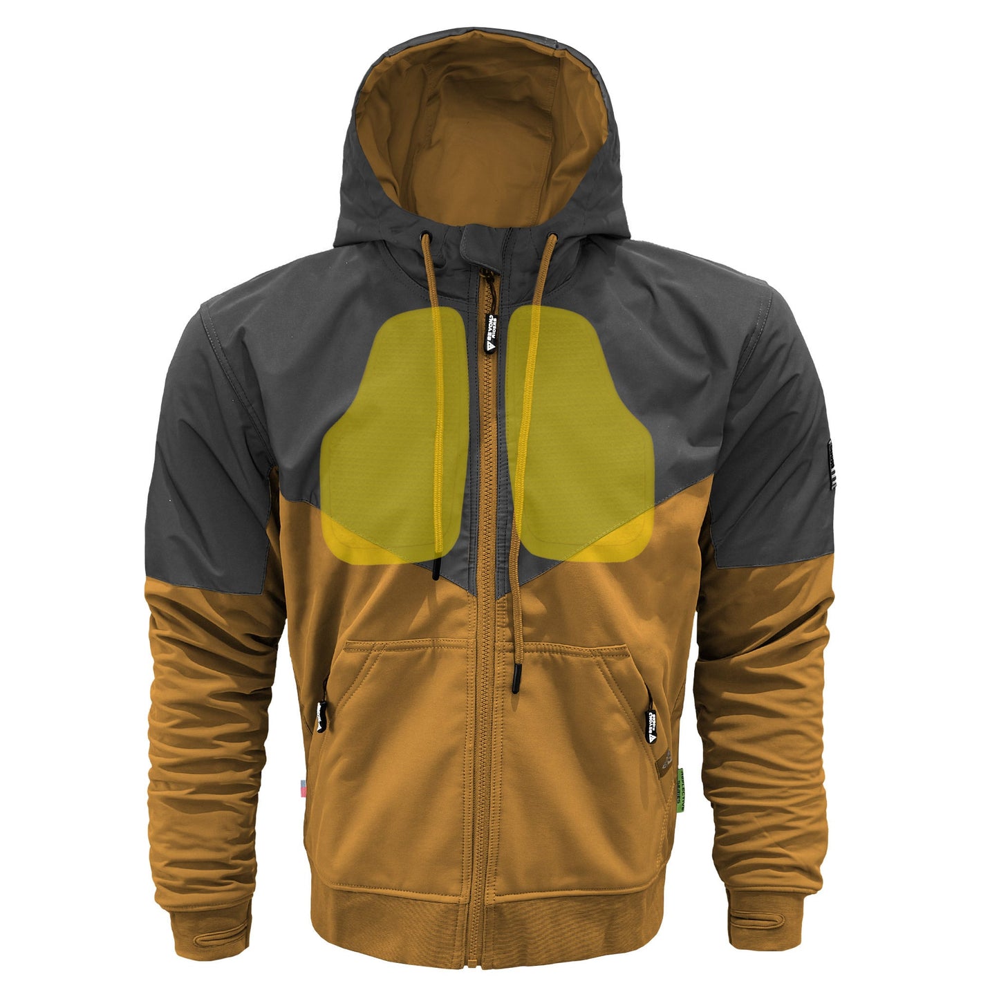 SoftShell Reflective Mustard Nebula Hoodie