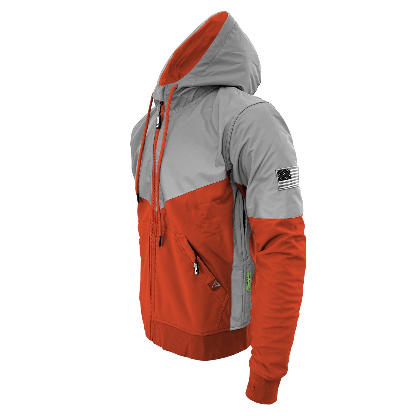 SoftShell Reflective Orange Eclipse Hoodie