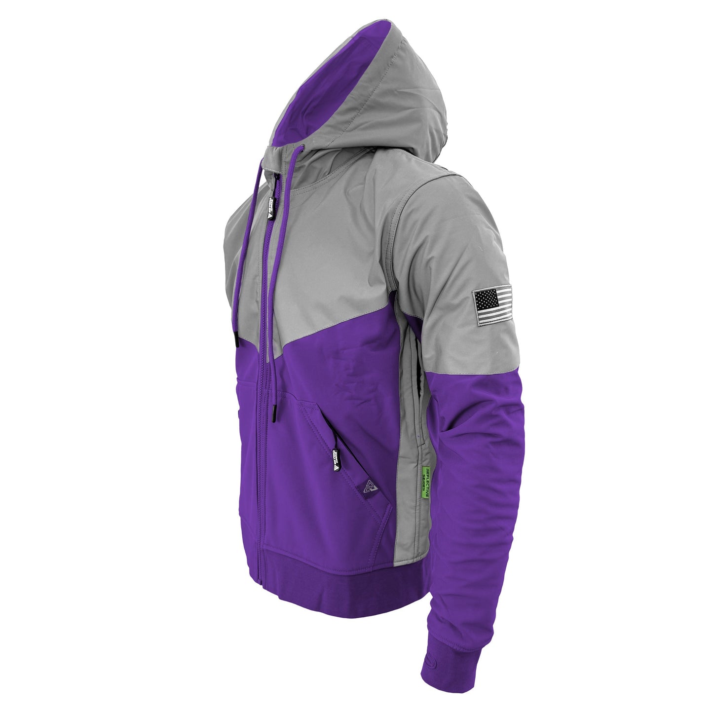 SoftShell Reflective Purple Eclipse Hoodie