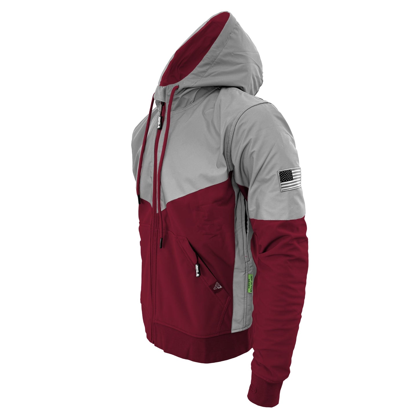 SoftShell Reflective Red Maroon Eclipse Hoodie