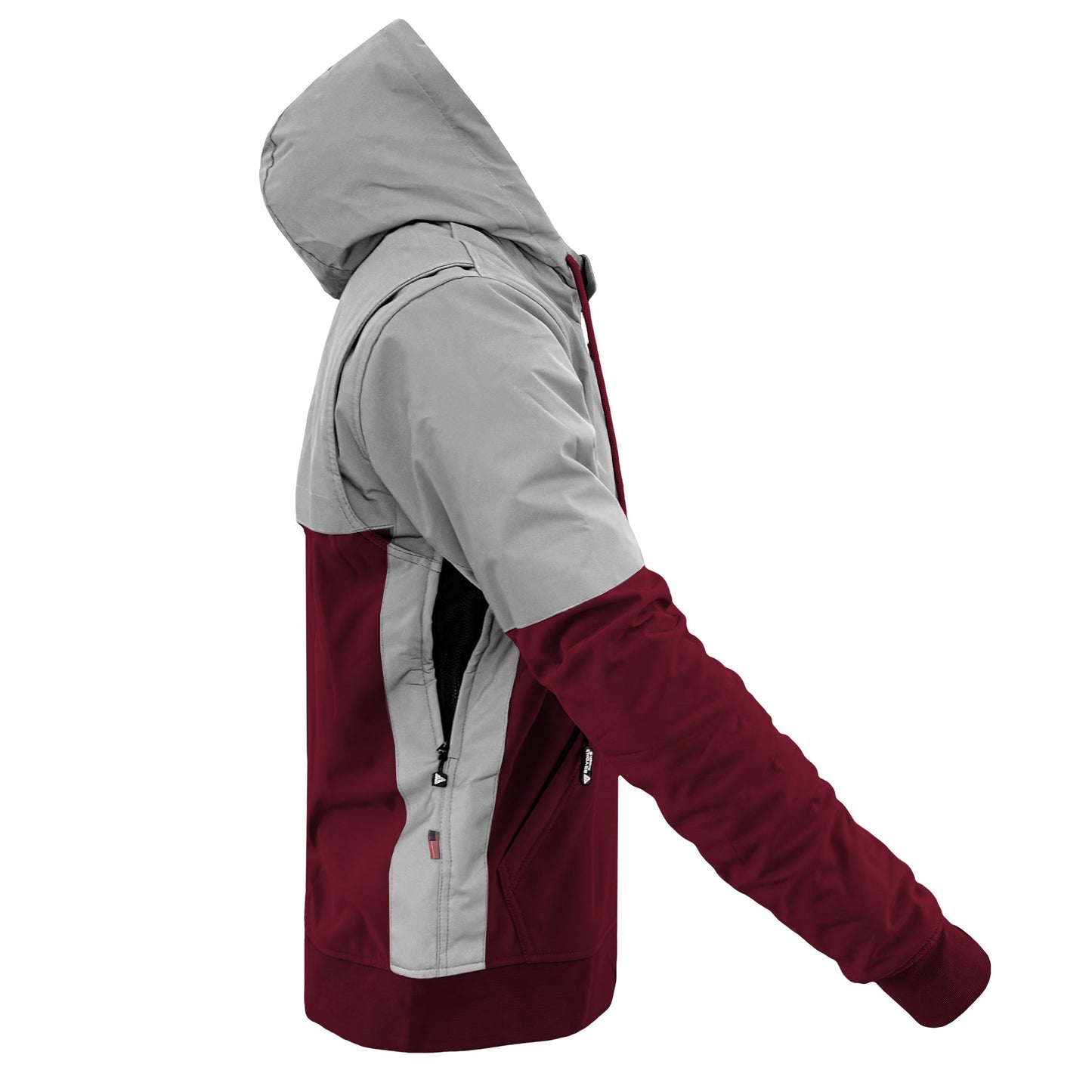 SoftShell Reflective Red Maroon Eclipse Hoodie