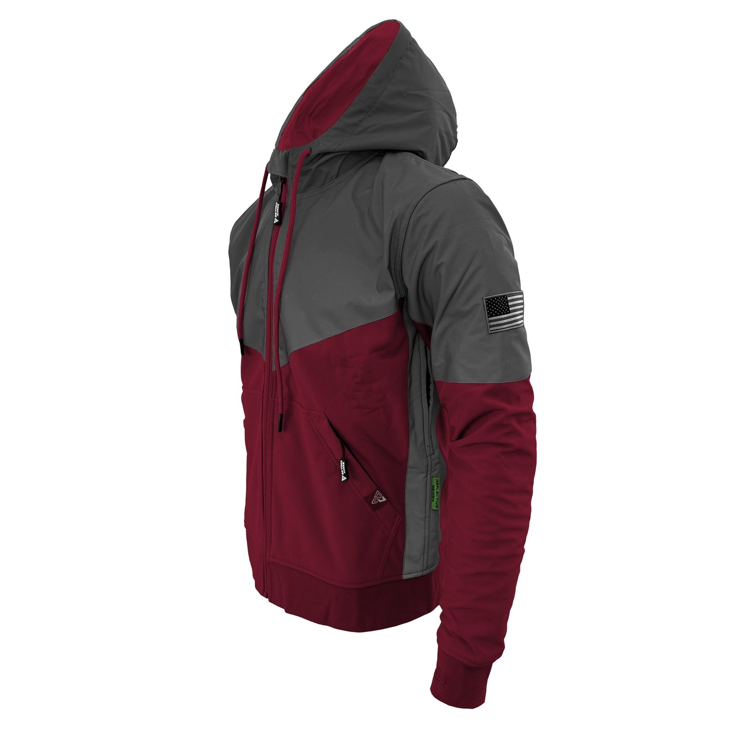 SoftShell Reflective Red Maroon Nebula Hoodie