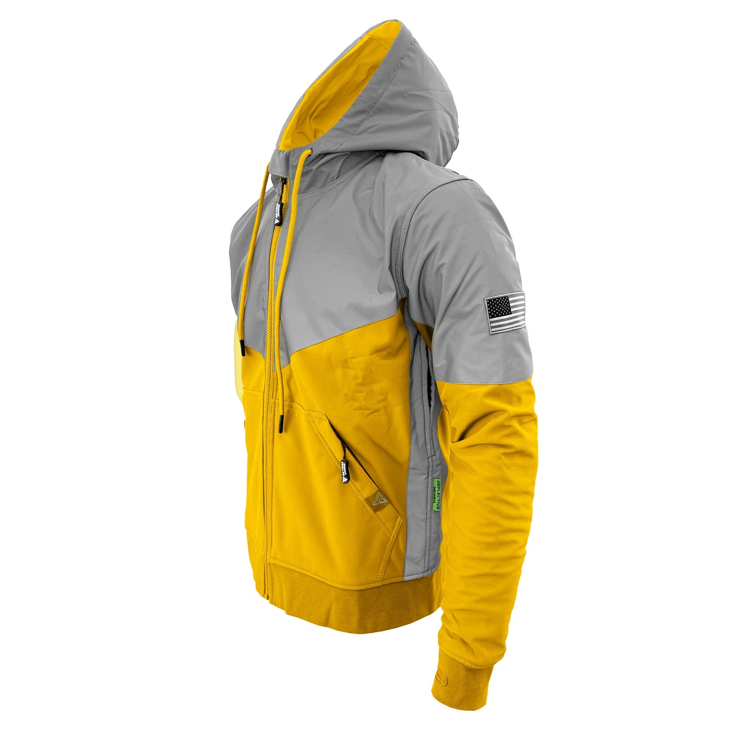 SoftShell Reflective Yellow Eclipse Hoodie
