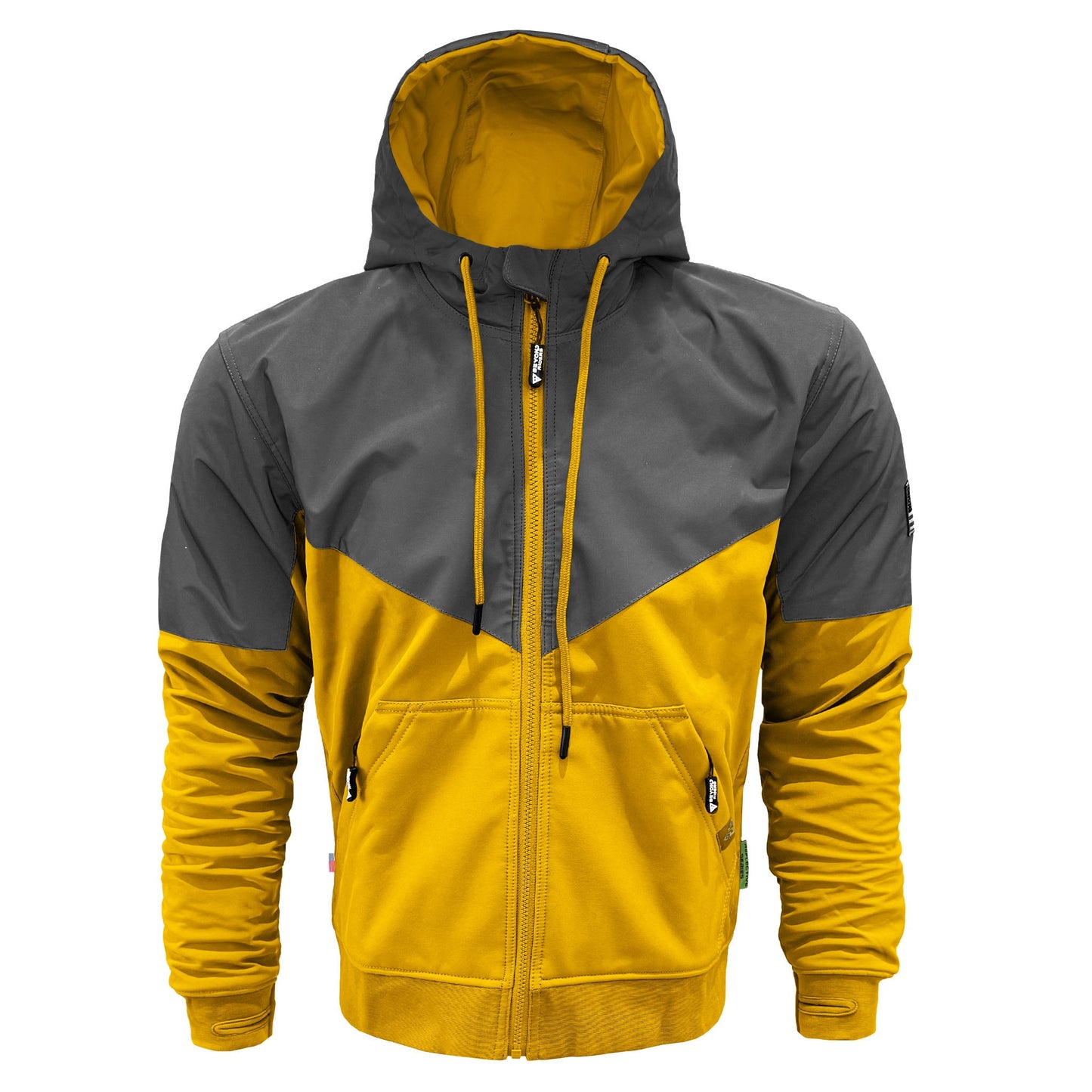 SoftShell Reflective Yellow Nebula Hoodie