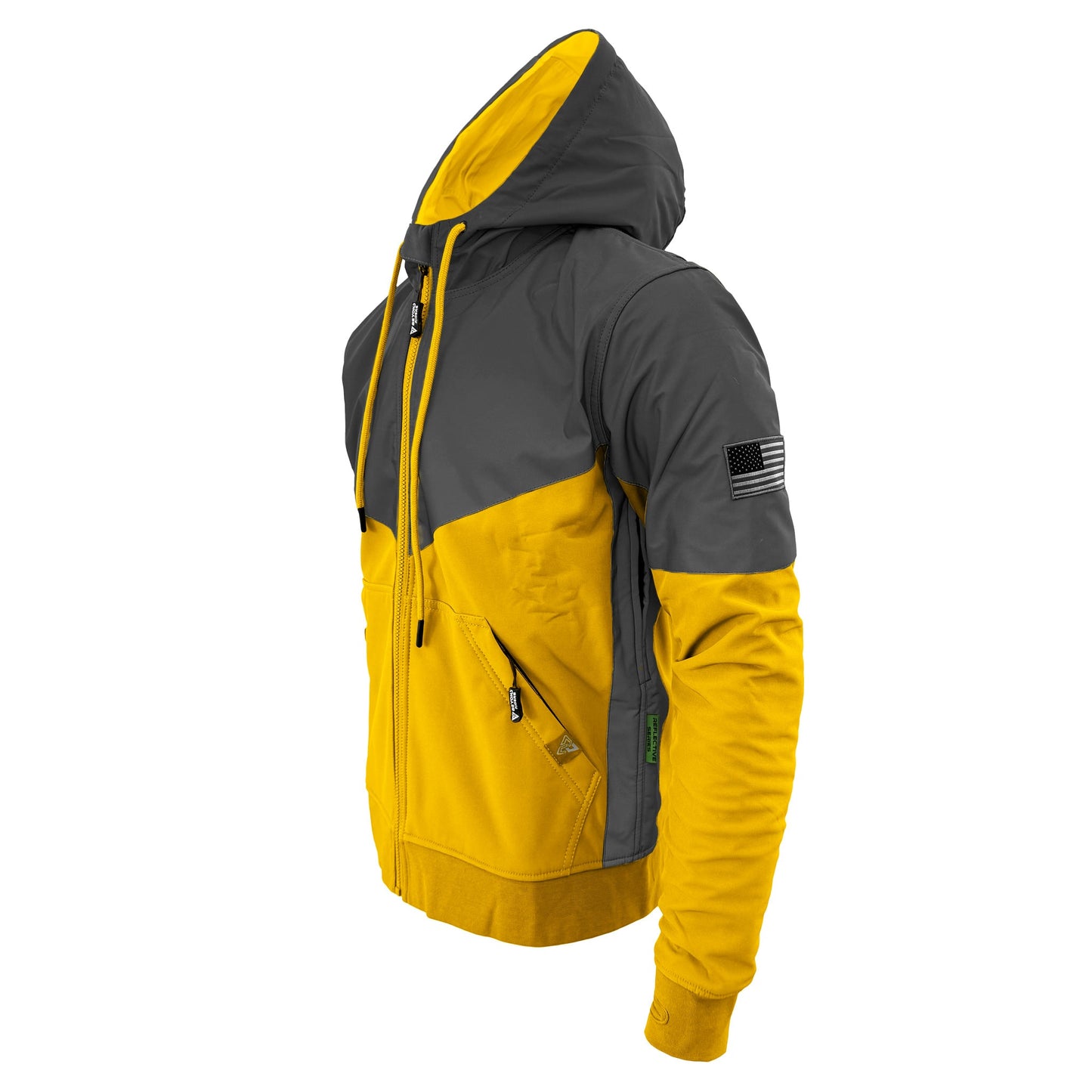 SoftShell Reflective Yellow Nebula Hoodie