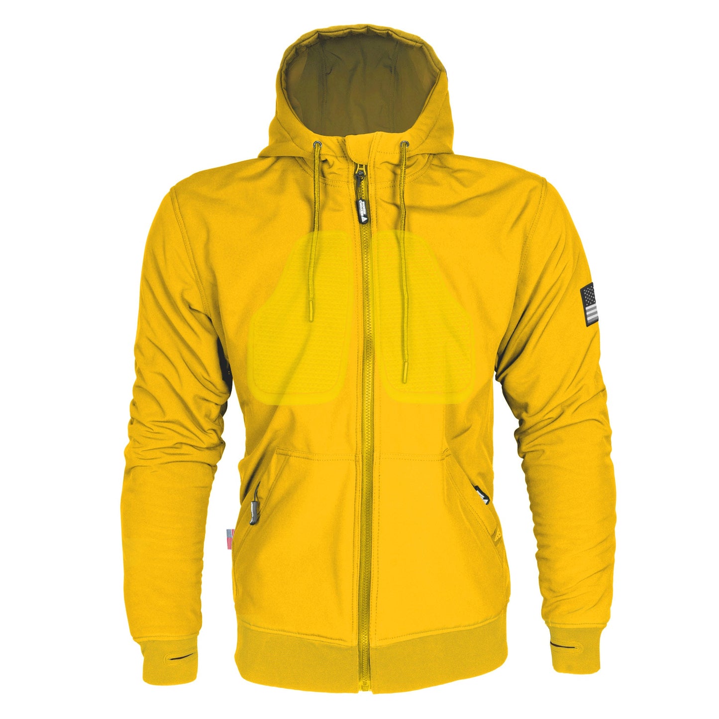 Protective SoftShell Unisex Hoodie - Yellow Matte