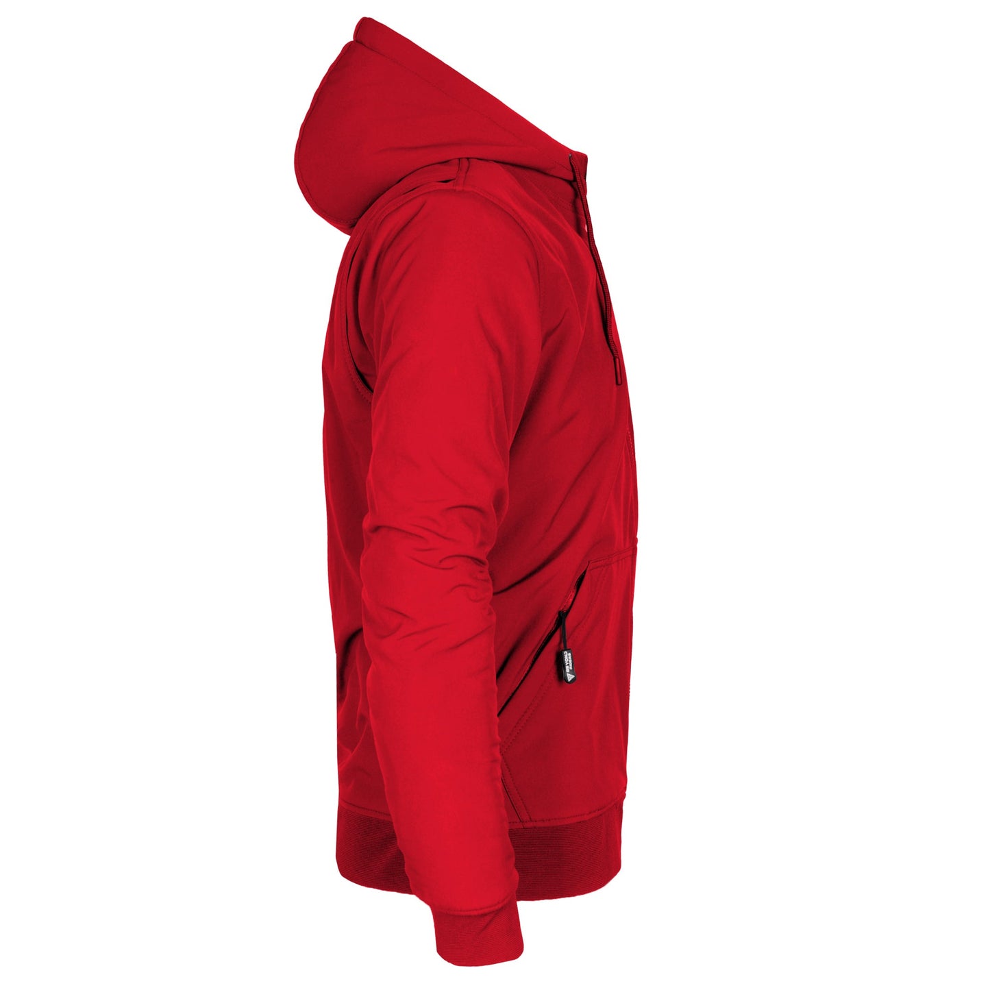 Protective SoftShell Unisex Hoodie - Red Solid Matte with Pads