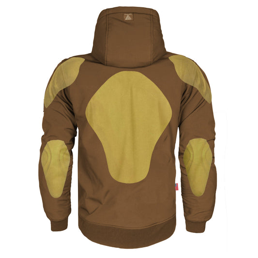 Protective SoftShell Unisex Hoodie - Light Brown Matte with Pads