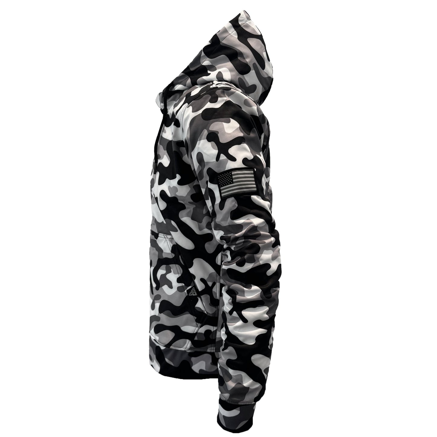 Protective SoftShell Unisex Camouflage Hoodie - "Snow Fox"