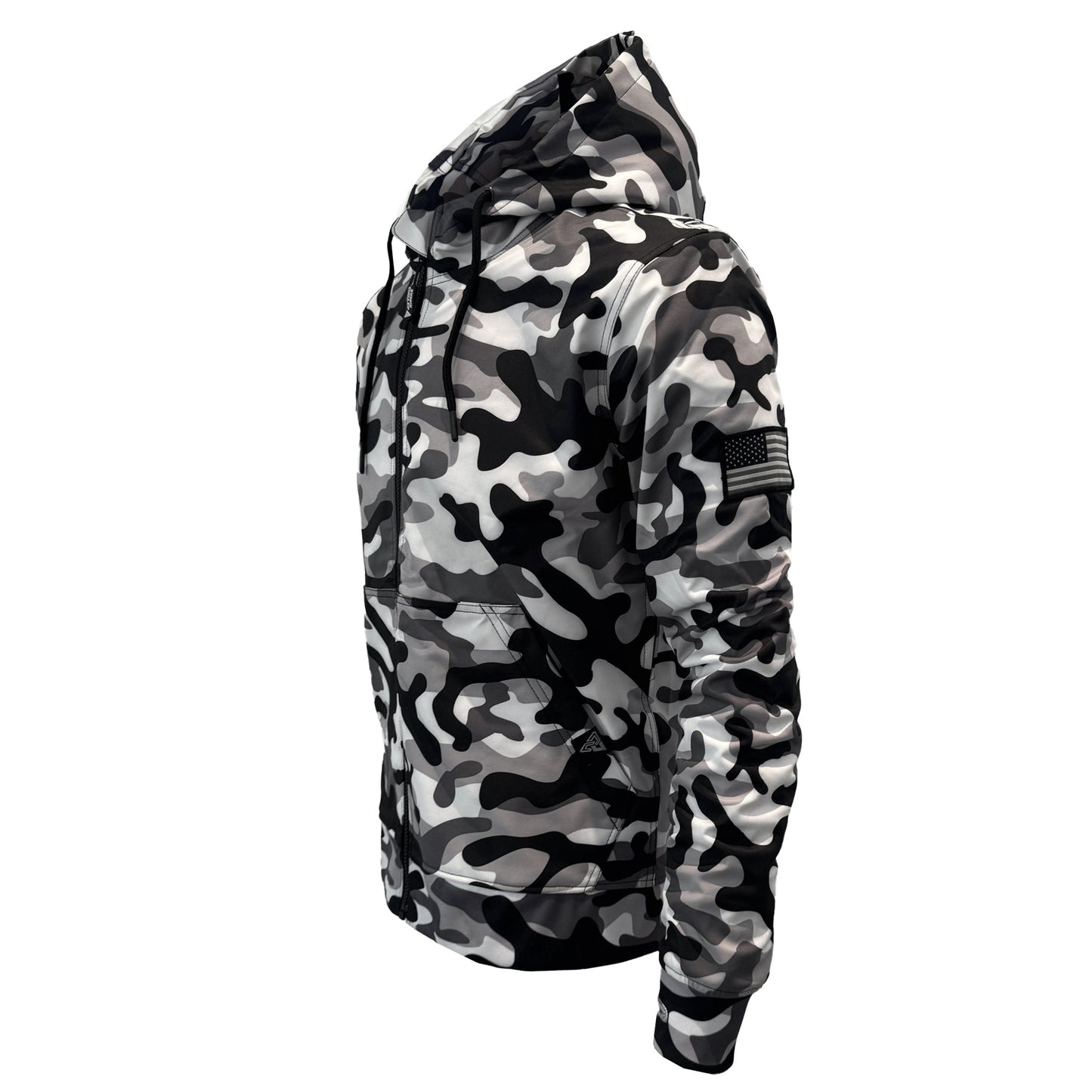 Protective SoftShell Unisex Camouflage Hoodie - "Snow Fox"