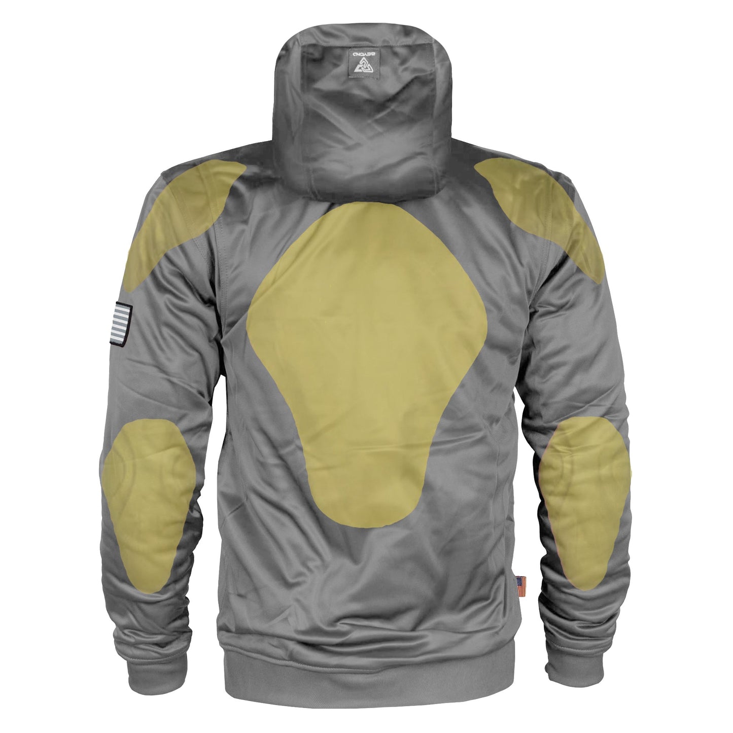 Dark Gray Solid Ultra Protective Hoodie with Pads