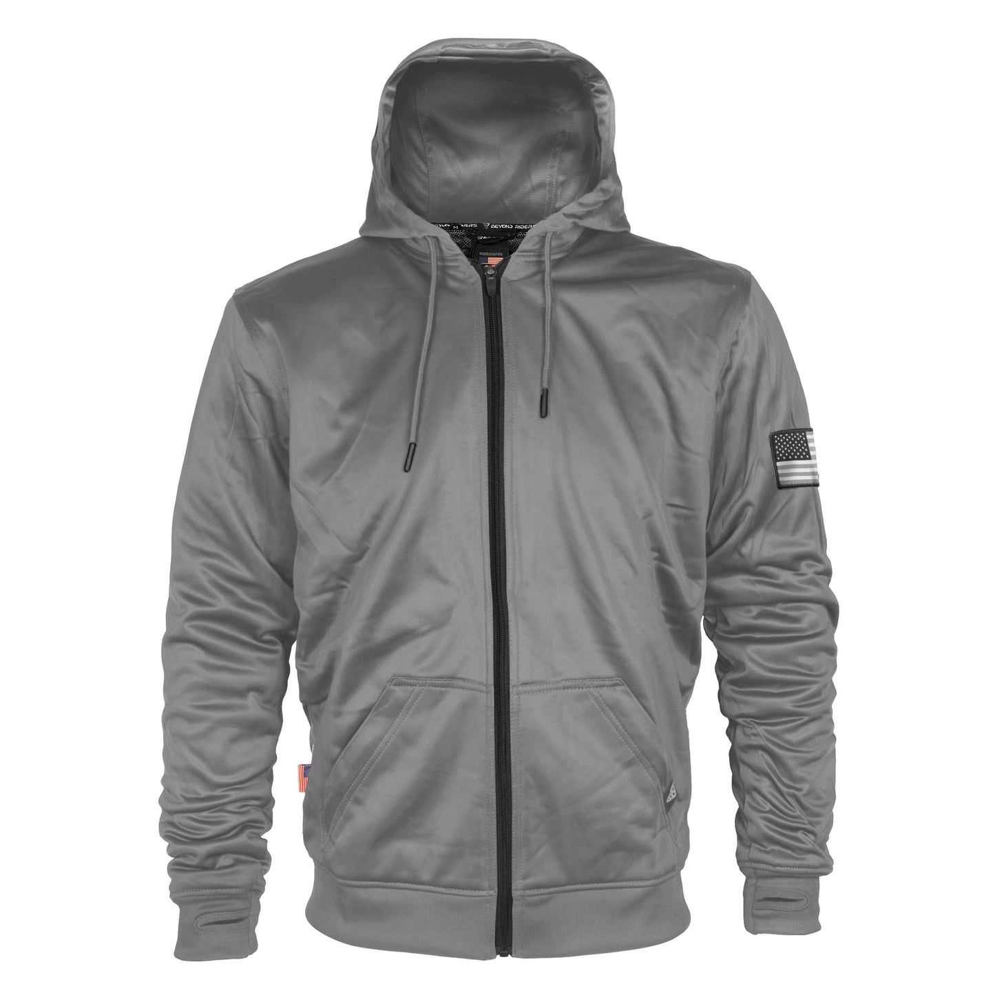 Dark Gray Solid Ultra Protective Hoodie with Pads
