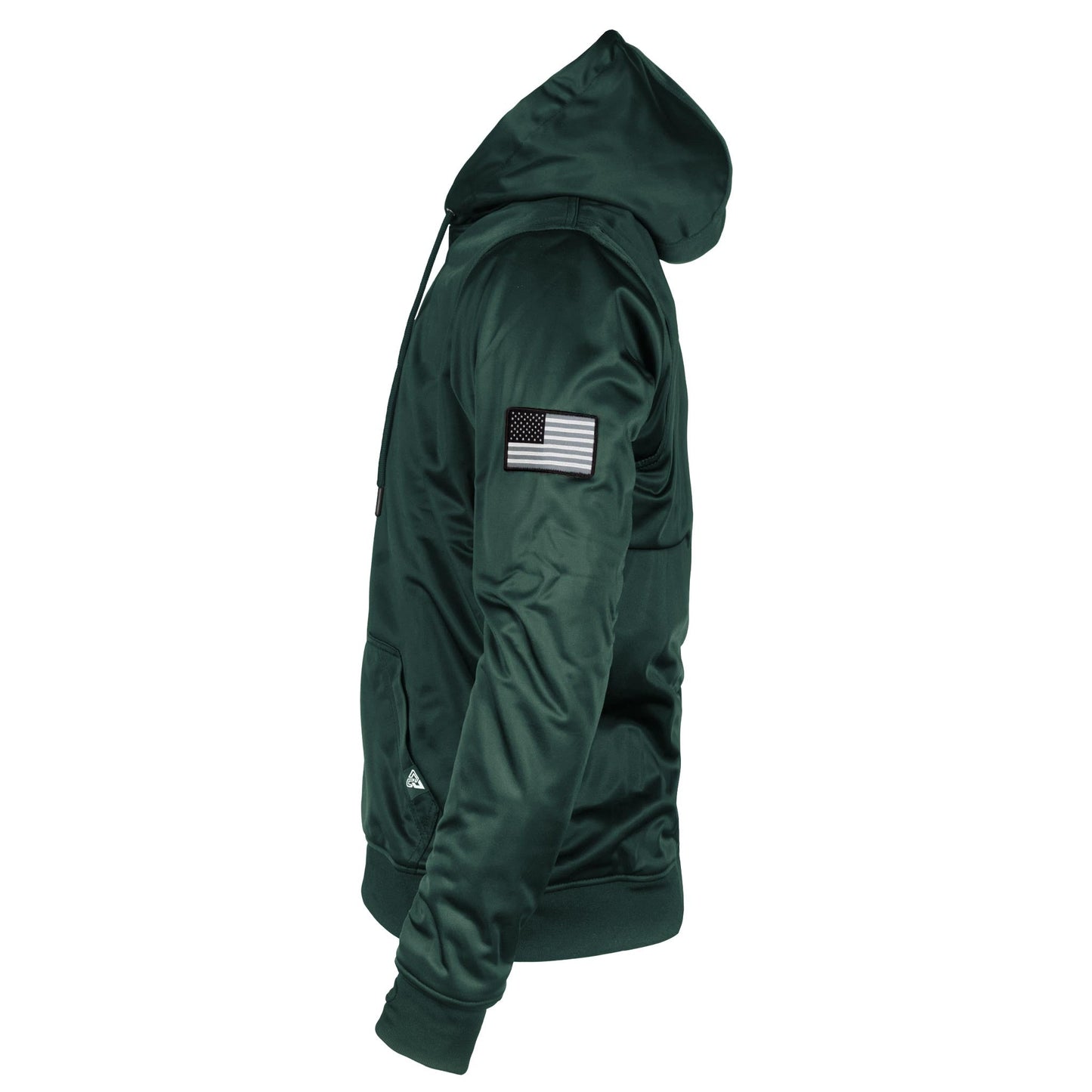 Dark Green Solid Ultra Protective Hoodie with Pads