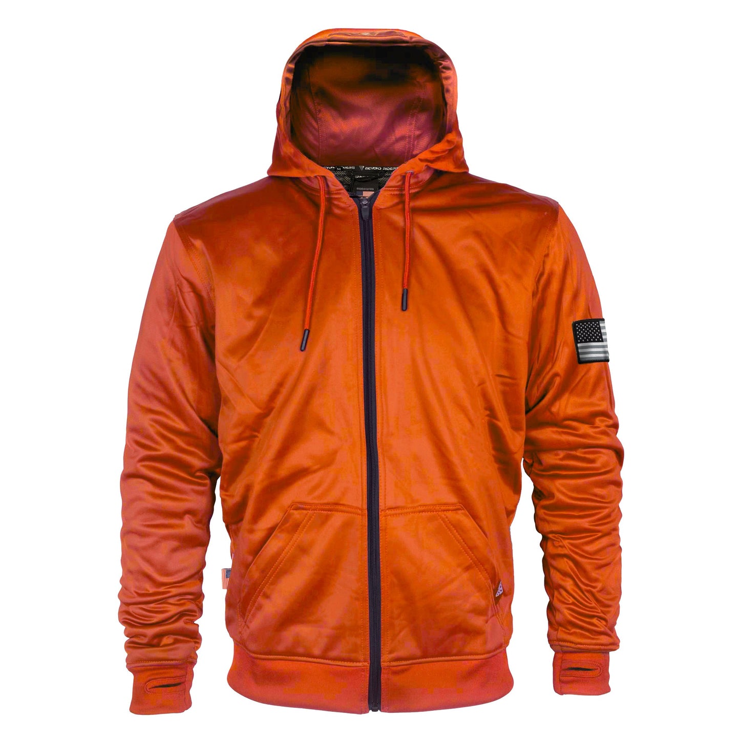 Orange Solid Ultra Protective Hoodie with Pads
