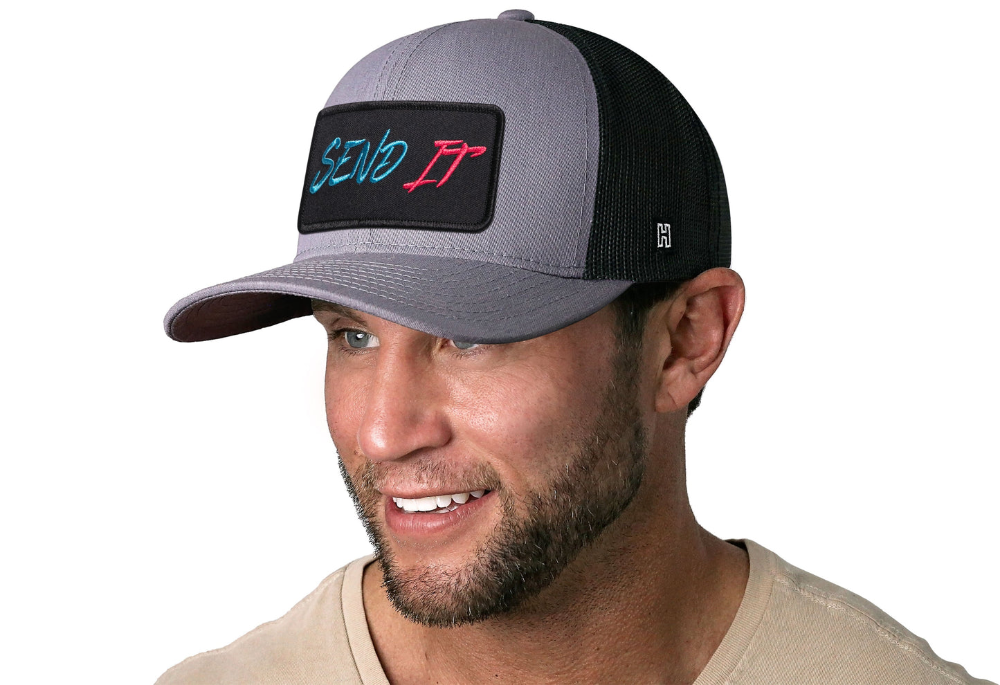 Send It Trucker Hat  |  Gray-Black  Snapback