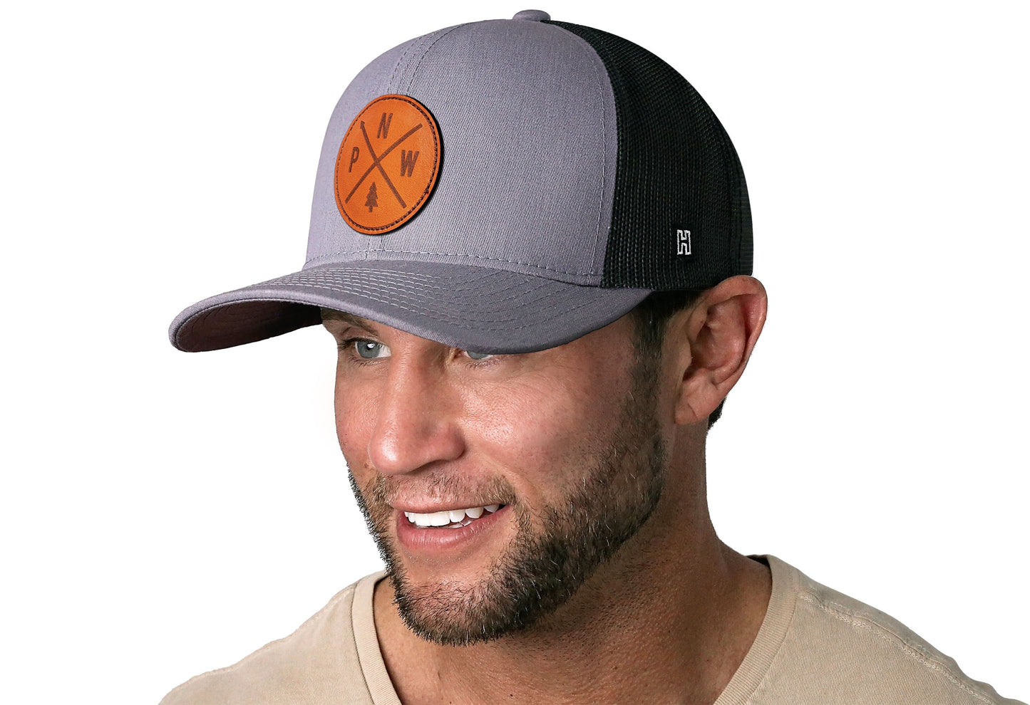 PNW Trucker Hat  |  Gray-Black PNW X Snapback