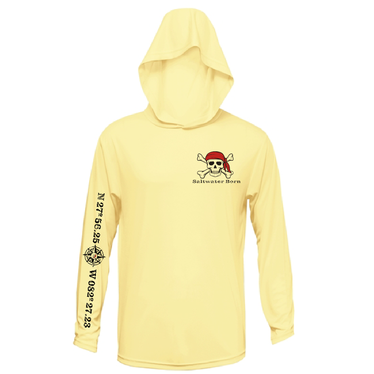 Saltwater Born "All for Rum and Rum for All" Long Sleeve UPF 50+ Dry-Fit Hoodie
