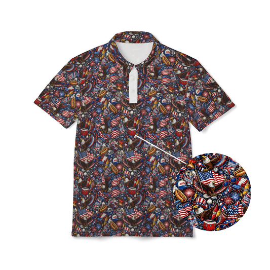 Red White & Brewed Performance Polo