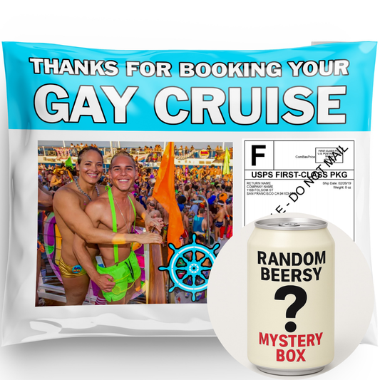 Gay Cruise Prank Package: Includes a FREE Mystery Beersy Can Cooler