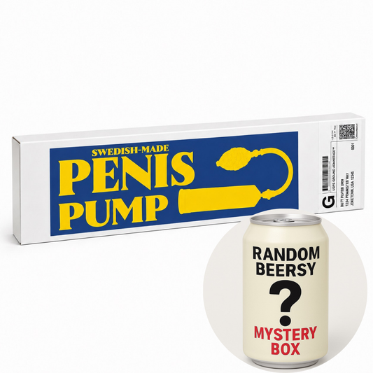 Swedish-Made Penis Pump Prank Package: Includes a FREE Mystery Beersy Can Cooler
