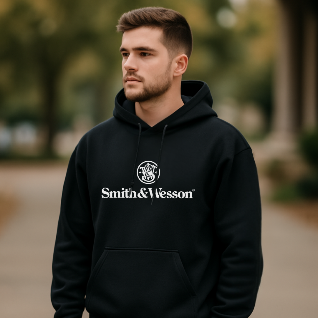 Smith & Wesson® Logo Pullover Hooded Sweatshirt - Athletic Heather