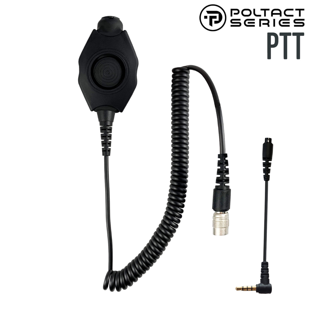 Tactical Radio Amplified Adapter/PTT for Headset(Hirose): Gentex, Ops-Core, OTTO, 3M Peltor ComTac, XPI, MSA, Helicopter, & More - Vertex & Yaesu 1 Pin Radios