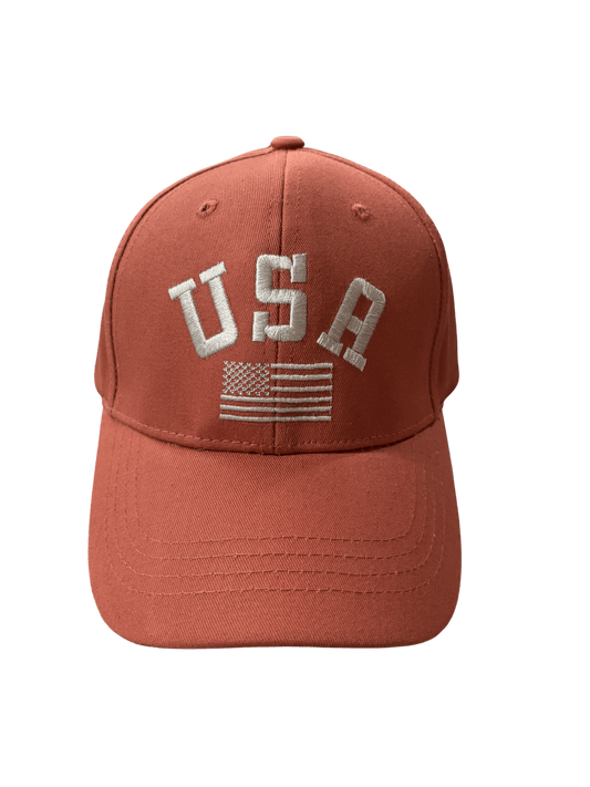 USA Flag Hat (Brick Red)