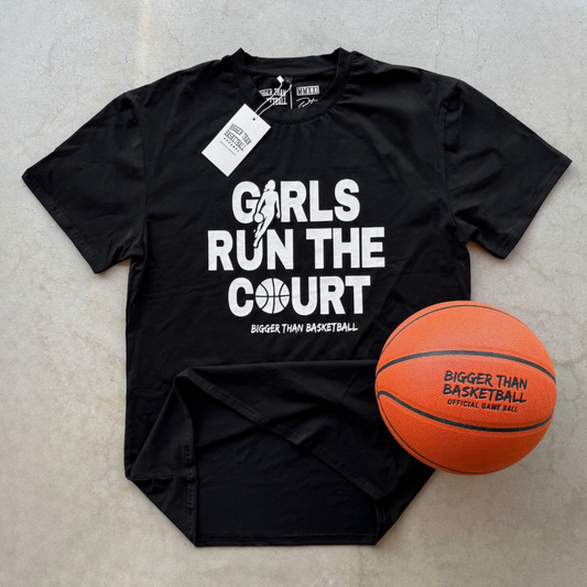 Girls Run The Court - T-Shirt - Black