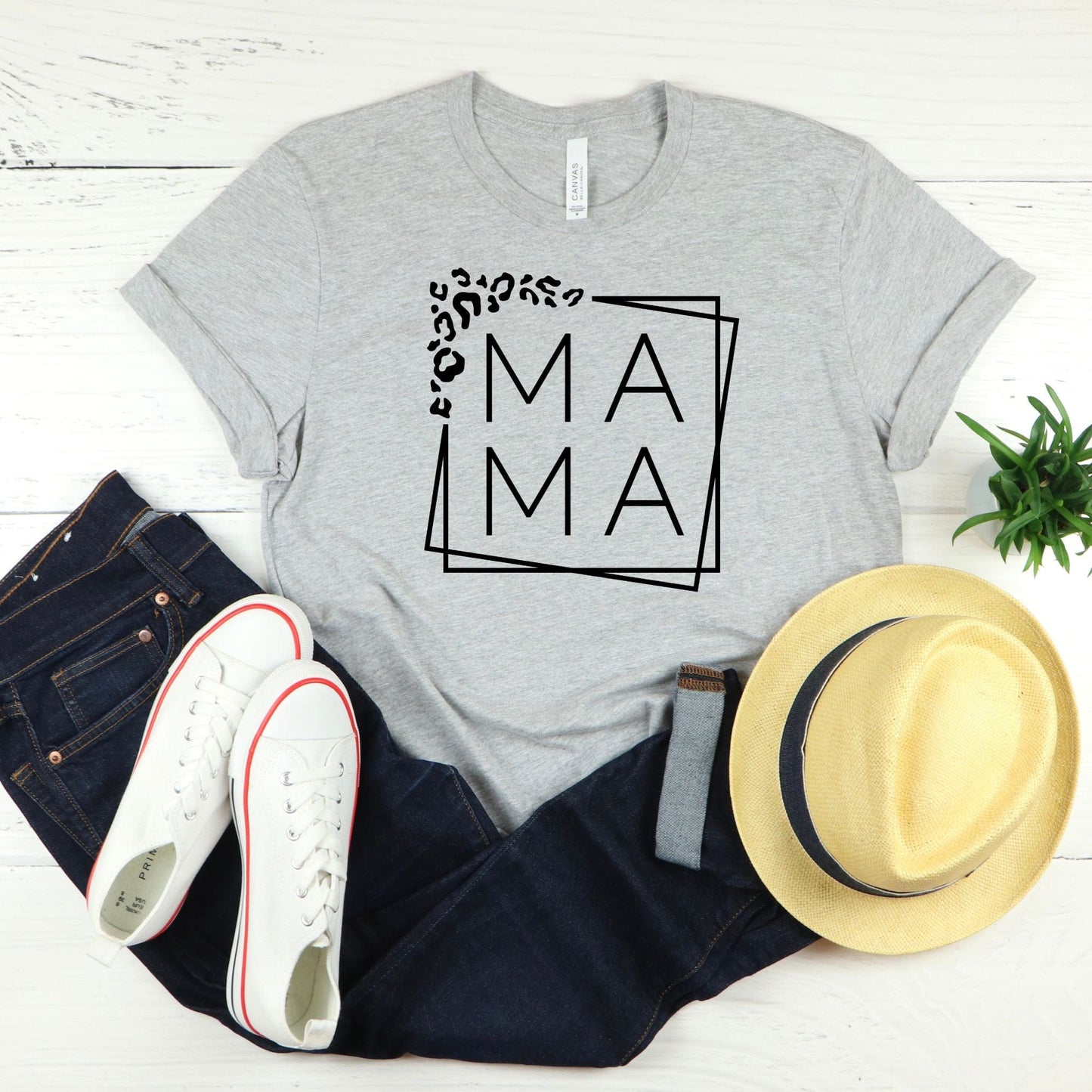 Leopard Mama Square T-Shirt