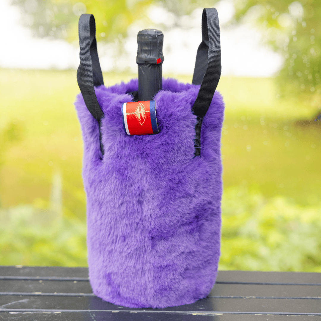 Faux Fur Wine Tote