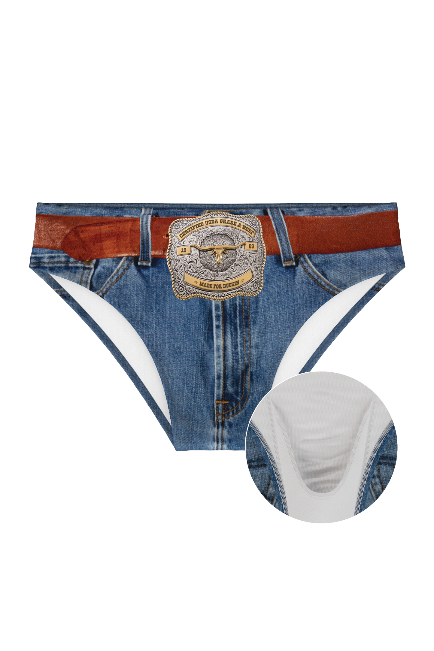 The Ranch Hand | Western Denim Ball Hammock® Pouch Swim Briefs