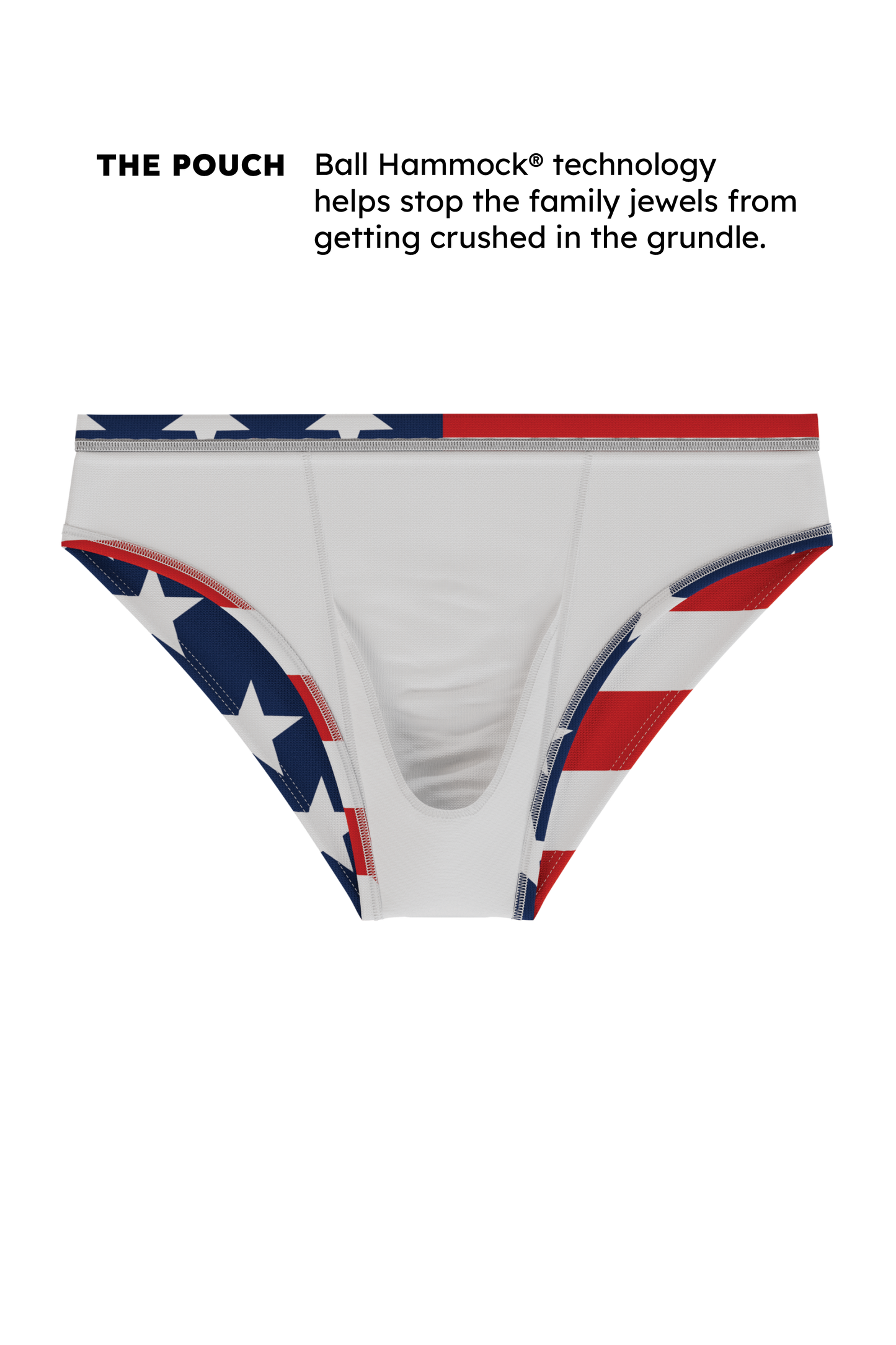 The Unsurpassed Ass | American Flag Ball Hammock® Pouch Swim Briefs