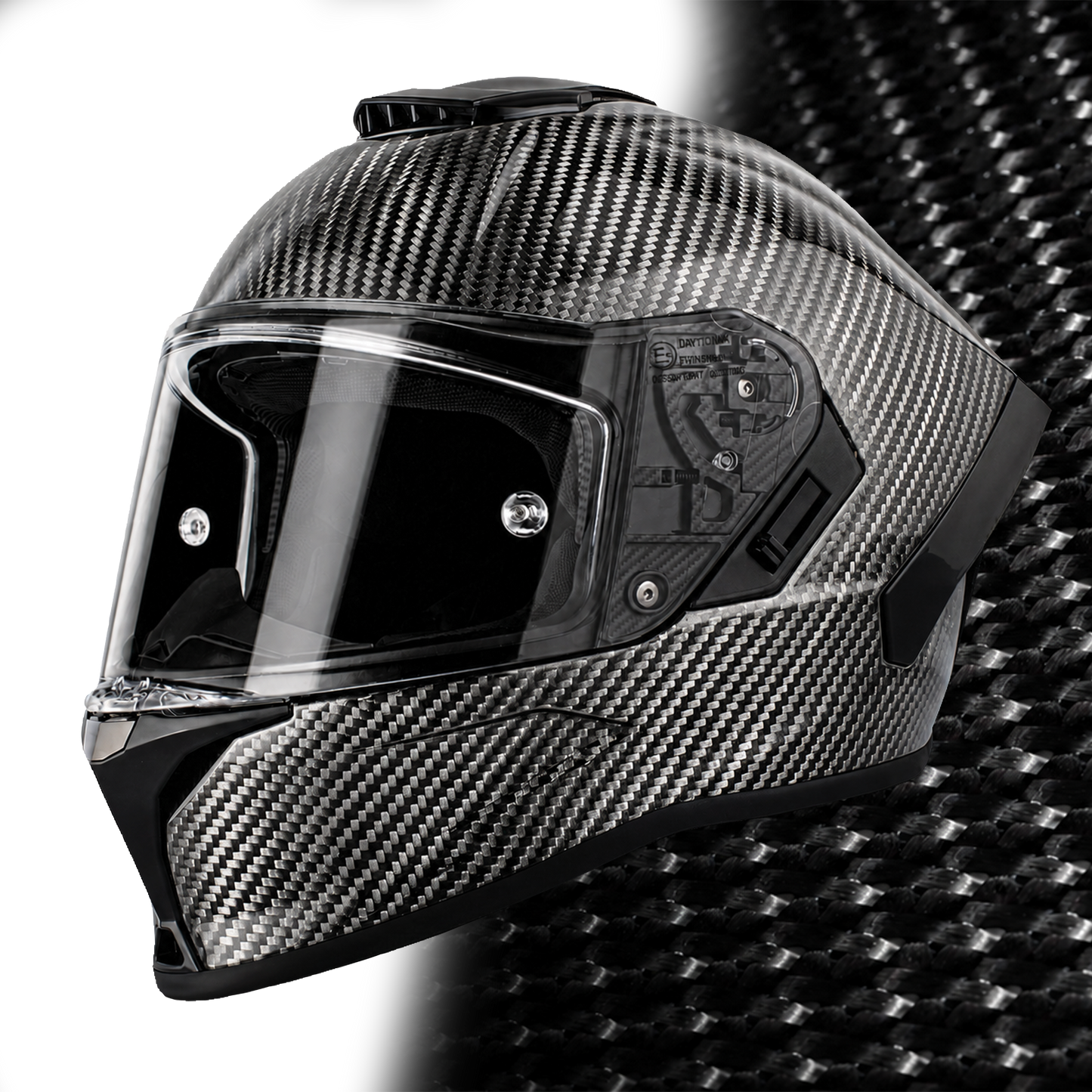 D.O.T. & ECE Daytona Viper- Silver Carbon Fiber