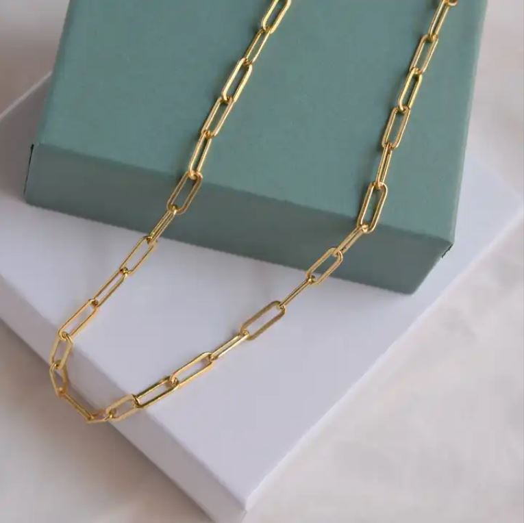 VELORE GOLD - Paperclip Necklace 18, 20, 22, 24 & 26 inches